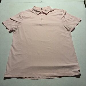 Lululemon Evolution Short Sleeve Polo Shirt Men’s XL Pink Golf Performance